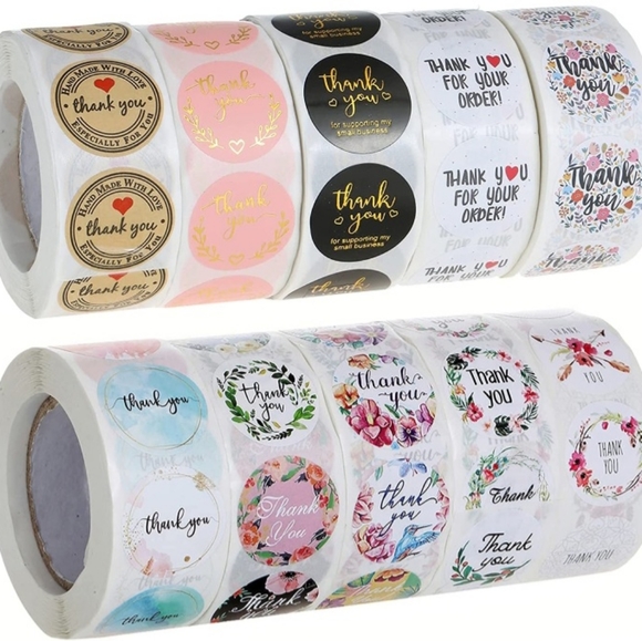 100 Pieces Mixed Variety Thank You Stickers - Picture 6 of 12